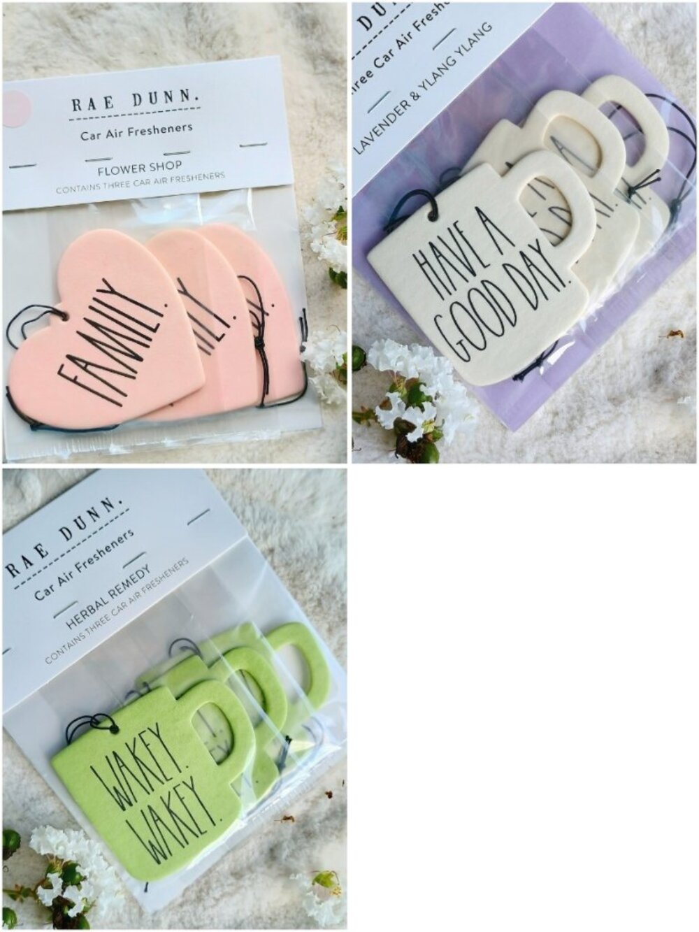 Rae Dunn Car Air Freshener Bundle, 3 Packs (9 Fresheners), New